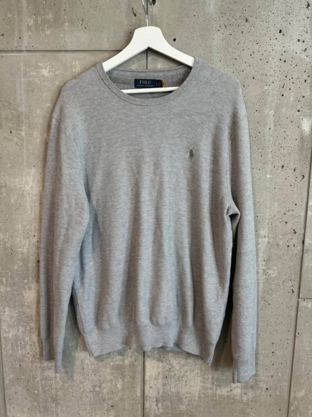 Polo Ralph Lauren Mesh-Knit Cotton Crewneck Sweater Men’s L